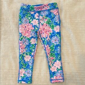 Lilly Pulitzer Kids Leggings in Blue with Pink and Purple Floral